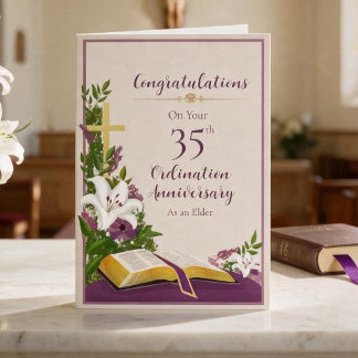 35. Ordinationstagung Jubiläum Glückwünsche Karte