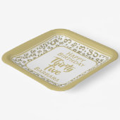 35. Party Random Number Pattern Schwarz/Weiß Pappteller (Gewinkelt)