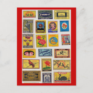 #35 Sicherheitsstreichhölzer Vintage Postkarte