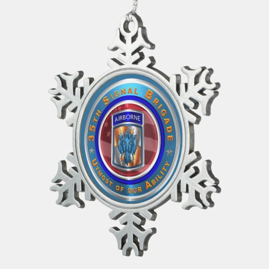 35. SIGNAL BRIGADE SCHNEEFLOCKEN Zinn-Ornament (Rechts)