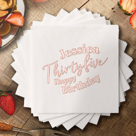 35 Skripte 35. Geburtstag Rose Gold Servietten Mit Folie