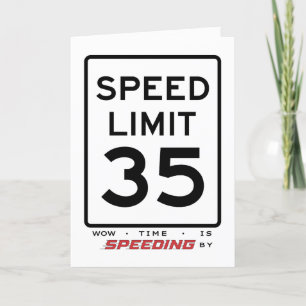 35. Speed Limit Geburtstagskarte Dankeskarte