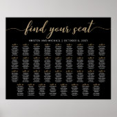 35 Tische finden Ihre Sitzkarte Poster (Vorne)