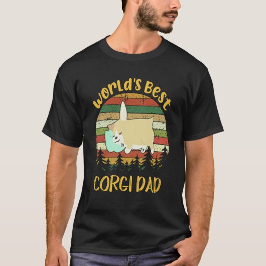 35 Weltbester Corgi-Vater Corgi T-Shirt (Vorderseite)