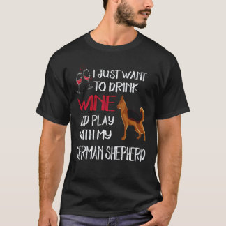 35 Will einfach Wein trinken und mit meinem Deutsc T-Shirt