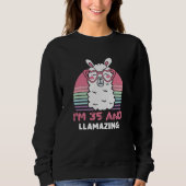 35 Year Old Bday Llamazing 35th Birthday Llama Sweatshirt (Vorderseite)
