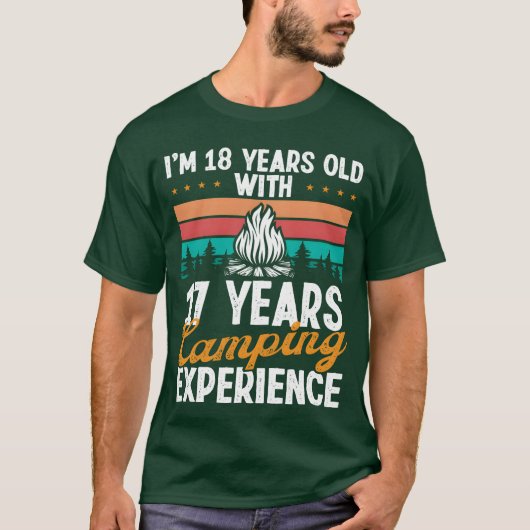 35 Year Old Camper Mountains Camping 35 Birthday g T-Shirt (Vorderseite)