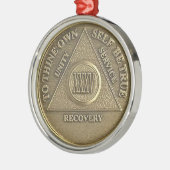 35 Year Sober Anniversary Medallion | Recovery Ornament Aus Metall (Links)