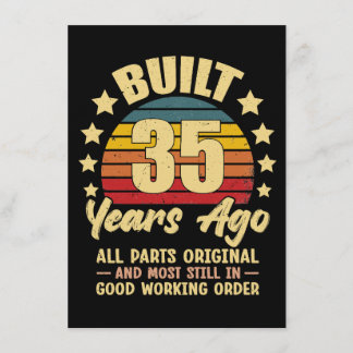 35 Years Ago All Parts Original 35th Birthday Einladung