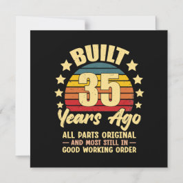 35 Years Ago All Parts Original 35th Birthday Magneteinladung