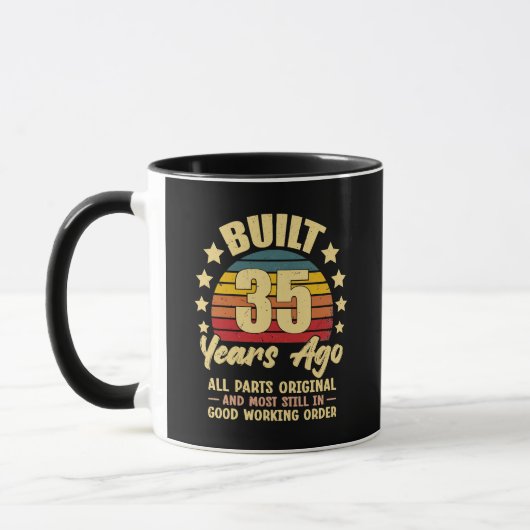 35 Years Ago All Parts Original 35th Birthday Tasse (Links)