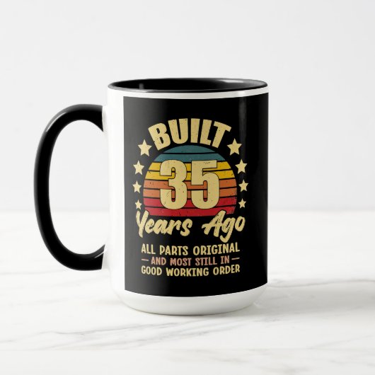 35 Years Ago All Parts Original 35th Birthday Tasse (Links)