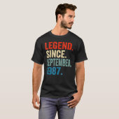 35 Years Old  Legend Since September 1987 35th Bir T-Shirt (Vorne ganz)