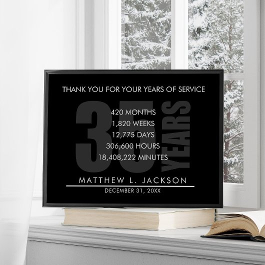 35 Years Retirement or Employee Appreciation Gift Poster