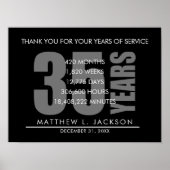 35 Years Retirement or Employee Appreciation Gift Poster (Vorne)