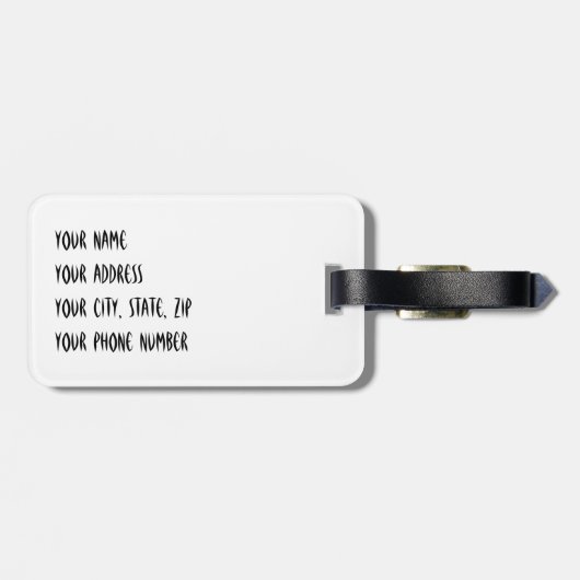 35mm Film mit Monogramm Gepäckanhänger (Rückseite horizontal)