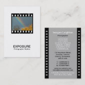 35mm Filmrahmen 02 - weiß - Regenbogen Visitenkarte (Vorne/Hinten)