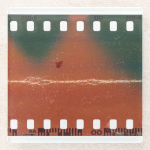 35mm Filmstreifen Start, coole Kratzer. Glasuntersetzer