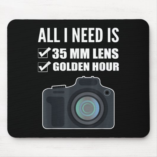 35mm Lens Wedding Fotograf Mousepad (Vorne)