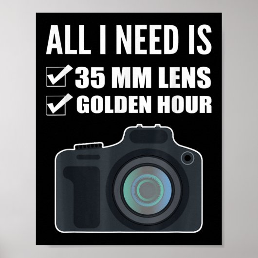 35mm Lens Wedding Fotograf Poster (Vorne)