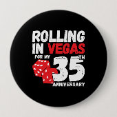 35th Anniversary Married 35 Years Las Vegas Trip Button (Vorderseite)