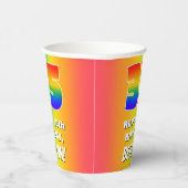 35th Birthday: Colorful, Fun Rainbow Pattern # 35 Pappbecher (Rechts)