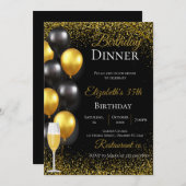 35th Birthday Party invitation Einladung (Vorne/Hinten)