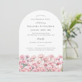 35th Birthday Pink Carnation January Birth Flower Einladung (Stehend Vorderseite)