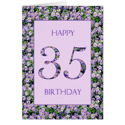 35th Birthday Purple Daisies (Vorne)