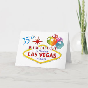 35th Las Vegas Birthday Card Standard (5" x 7") Karte