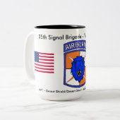 35th Signal Brigade Historic Coffee Mug #1 Zweifarbige Tasse (Vorderseite Links)
