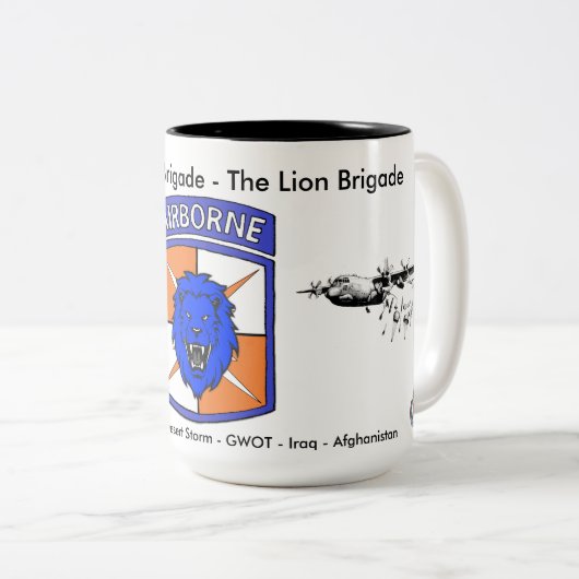 35th Signal Brigade Historic Coffee Mug #1 Zweifarbige Tasse (VorderseiteRechts)