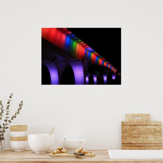 35W Bridge Minneapolis - Gay Pride Poster (Küche)