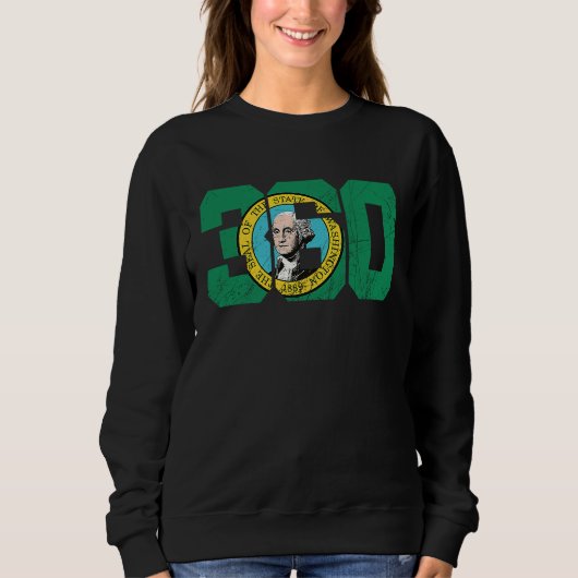 360 Area Code Flag of Washington State Seattle Oly Sweatshirt (Vorderseite)