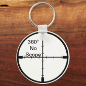 360 No Scope Video Game Joke FPS Schlüsselanhänger (Vorderseite)