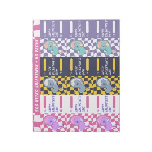 360 Retro-Valentine reißen den Editor ab Notizblock (Rotiert)