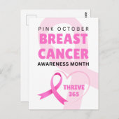 365 Brustkrebs Monat 2024 Postkarte (Vorne/Hinten)