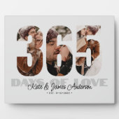 365 Days of Love 1st Anniversary Photo Fotoplatte (Vorderseite)