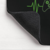 365 Gamer Heartbeat T-Shirt für Videospielspieler Mousepad (Ecke)