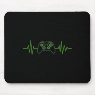 365 Gamer Heartbeat T-Shirt für Videospielspieler Mousepad