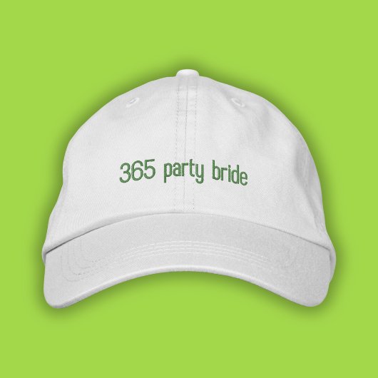 365 Party Bride Green Pop Girl Summer Vater Hat Bestickte Baseballkappe