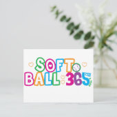 365 Softball Postkarte (Stehend Vorderseite)