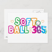 365 Softball Postkarte (Vorne/Hinten)