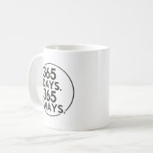 365 Tage, 365 Wege - Erfolg, Fitnessraum, Hustle, Kaffeetasse (Vorderseite Links)