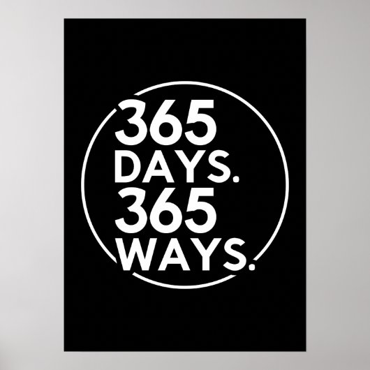 365 Tage, 365 Wege - Erfolg, Fitnessraum, Hustle, Poster (Vorne)
