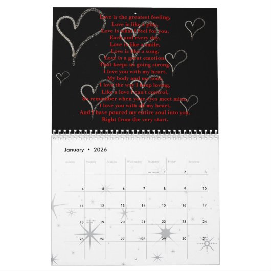 365 Tage Liebe Kalender (Jan 2026)
