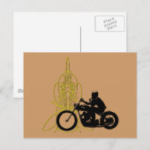 365 Vintager Fahrer Postkarte (Vorne/Hinten)