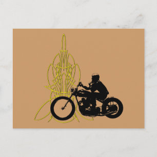 365 Vintager Fahrer Postkarte
