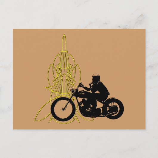 365 Vintager Fahrer Postkarte (Vorderseite)