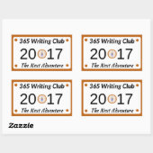 365 Writing Club Stickers! Rechteckiger Aufkleber (Blatt)